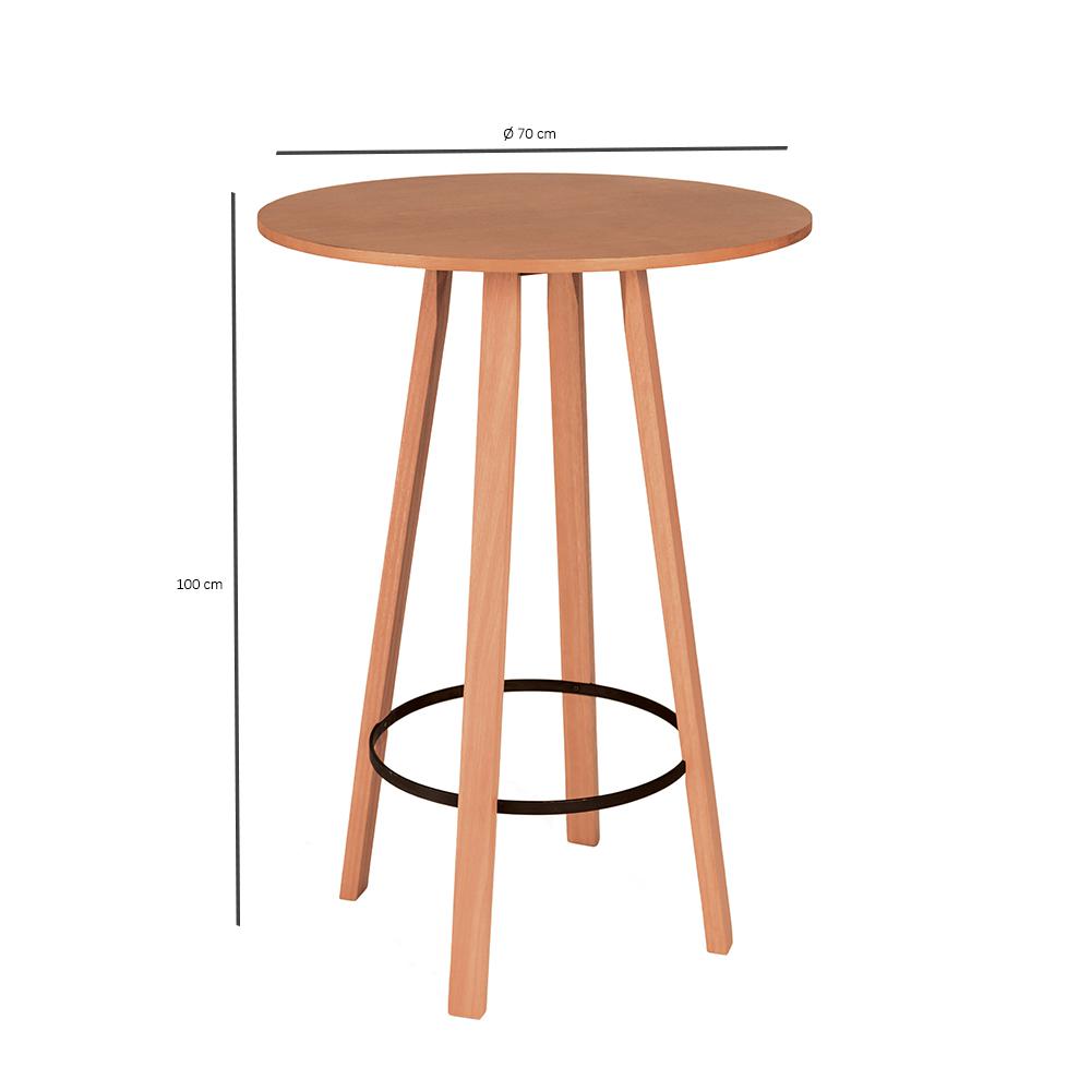 Mesa Bistrô Verona Tampo Liso Ø 70 Polisten Nogueira